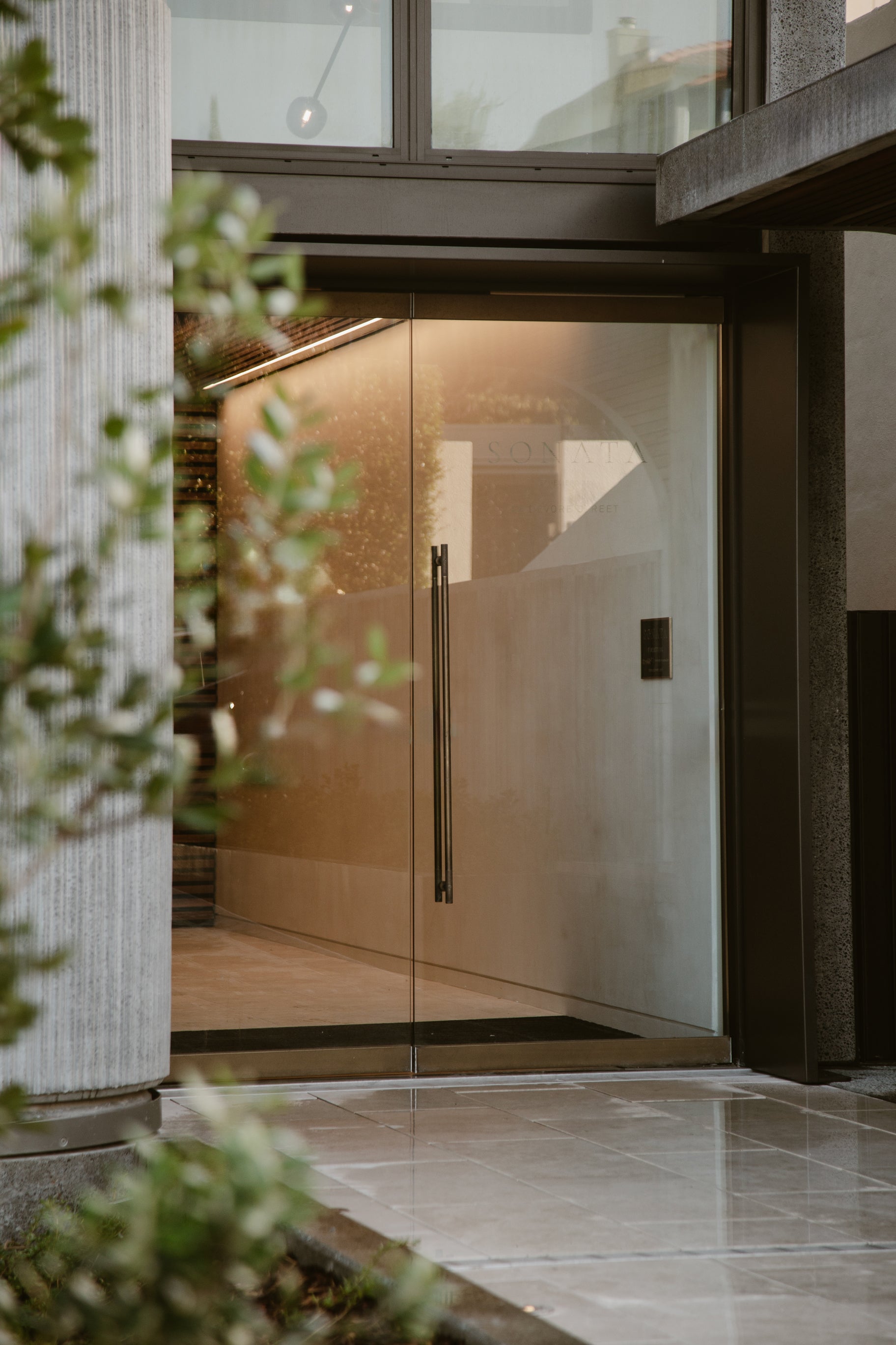 Entrada Etch Divide Interior & Exterior Door Handle