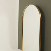 Gaze Mirror Sample - 550 x 1100mm - Aged Brass