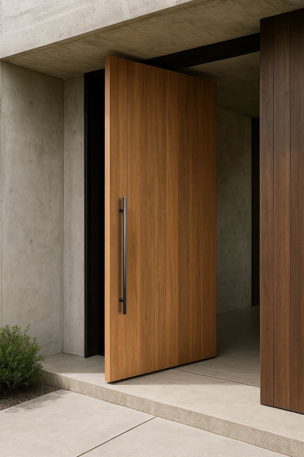 Entrada Stainless Steel Round Bar Interior & Exterior Door Handle