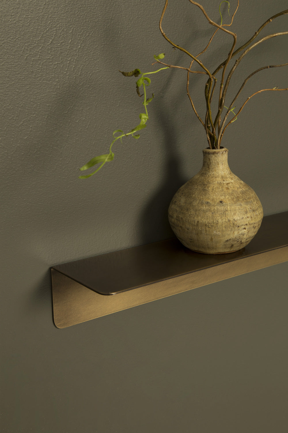 Crease Shelf - Sample - 300mm - Aged Brass