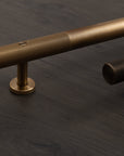 Entrada Etch Divide Interior & Exterior Door Handle - Sample - 900mm - Aged Brass