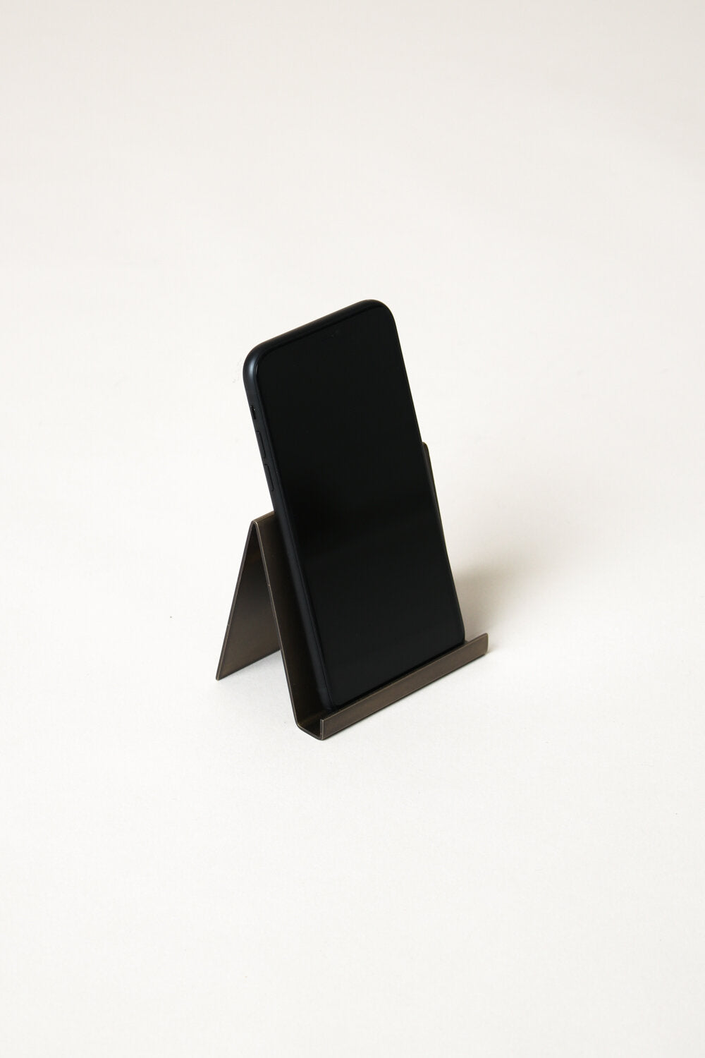 Crease Phone Holder - Sample - Blackened Brass