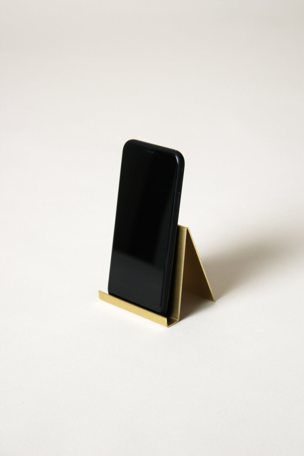 Crease Phone Holder - Sample - Blackened Brass