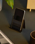 Crease Phone Holder - Sample - Blackened Brass