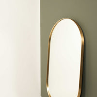 Loop Mirror Sample - 600 W x 1400 H - Aged Brass