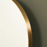 Loop Mirror Sample - 600 W x 1400 H - Aged Brass
